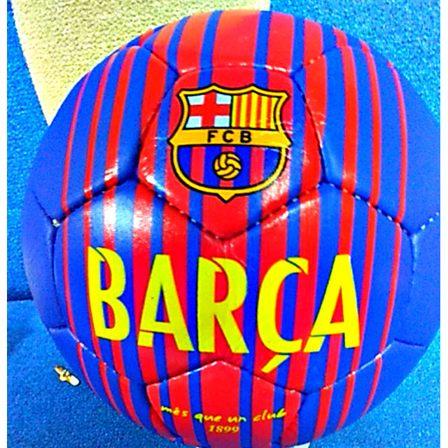 Мяч футбольный кожаный Барселона детский - фото 2 - id-p154665897