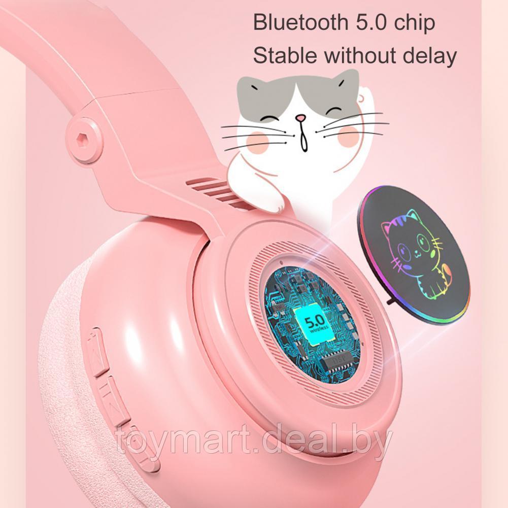 Наушники Cat Headset - беспроводные светящиеся с ушками, STN 26 - фото 4 - id-p154666430