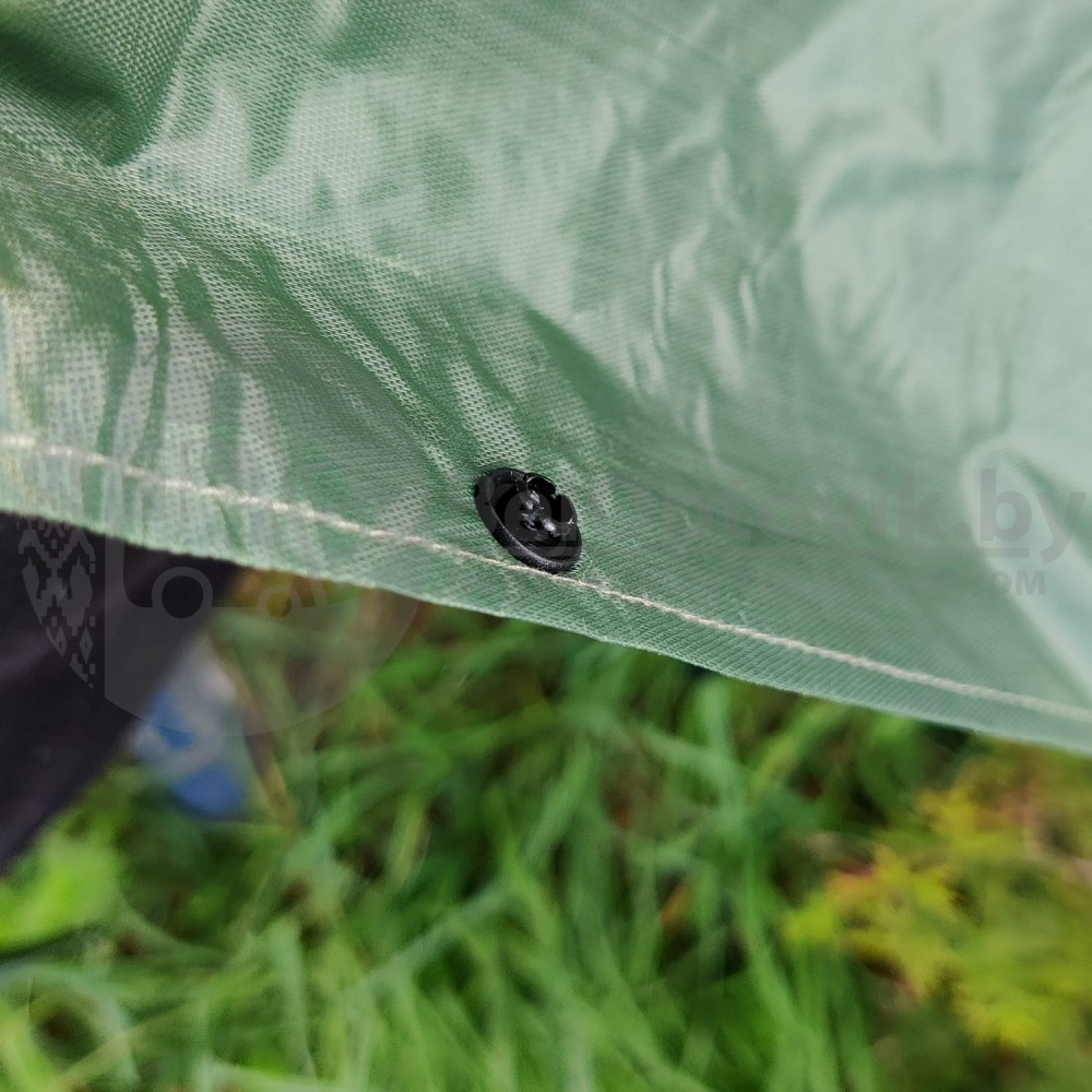 Нейлоновый плащ-дождевик на кнопках с капюшоном Ramozi RA-842 Вело дождевик Черный - фото 7 - id-p135272654