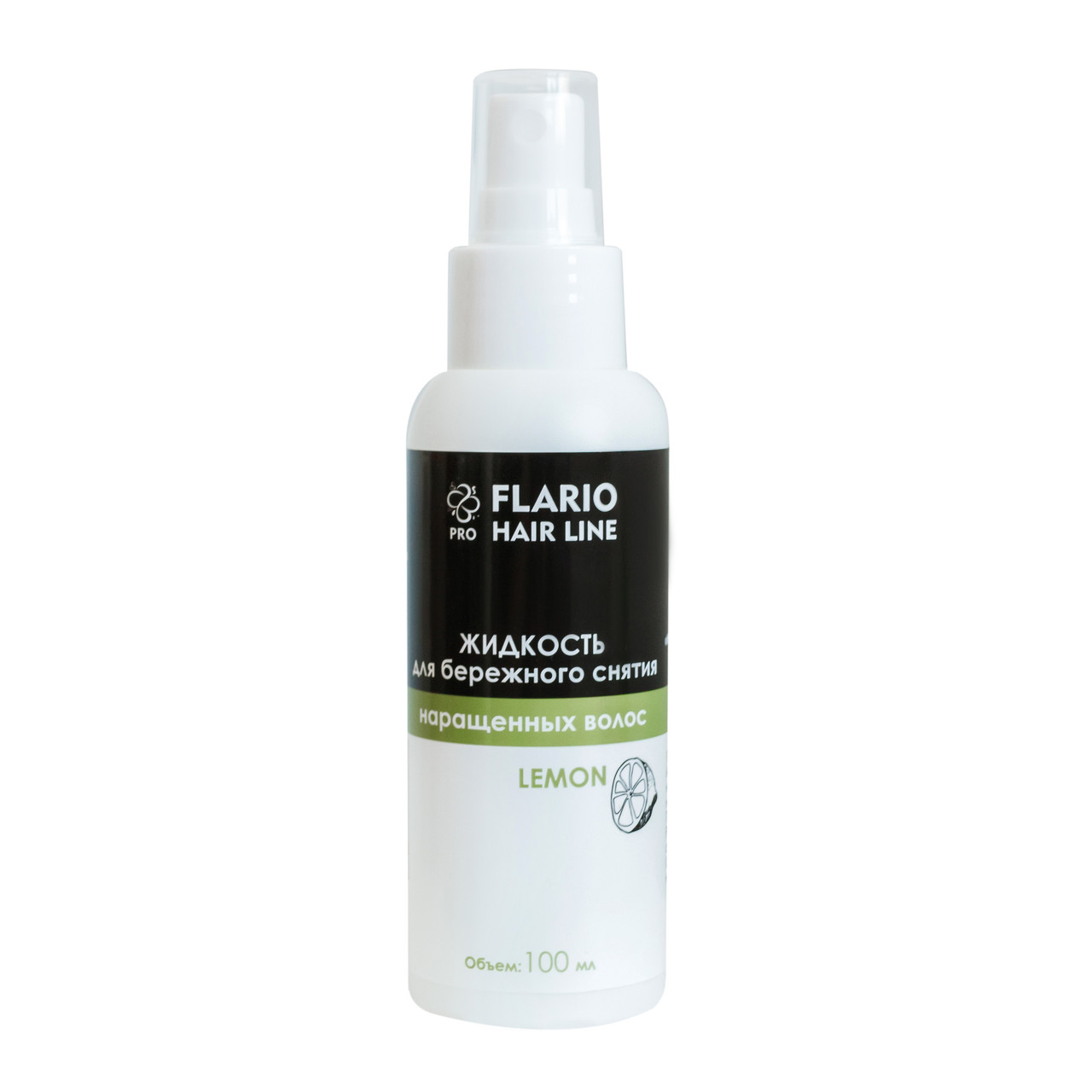Жидкость для снятия наращенных волос Flario Lemon, 100 мл - фото 1 - id-p154666213
