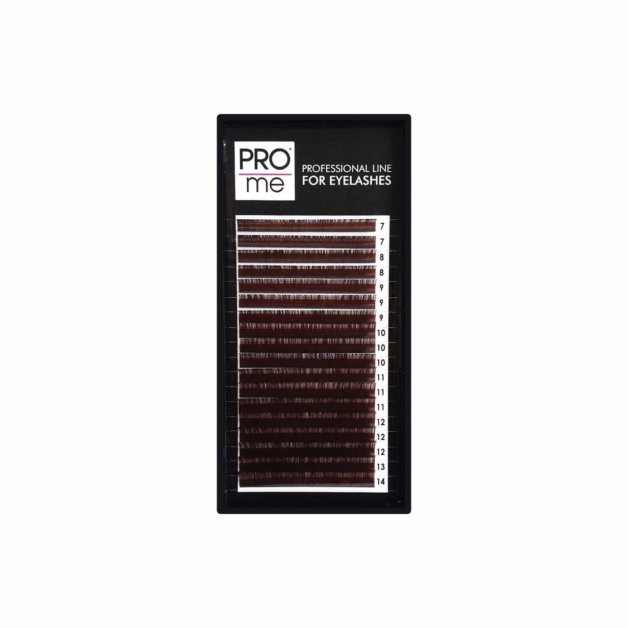 Ресницы Pro Me Dark Brown изгиб D MIX (7-14)