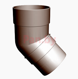 Колено (отвод) водосточной трубы Docke Premium 45 град., D-85, Шоколад