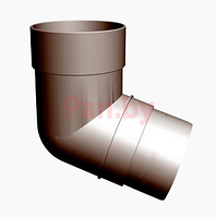 Колено (отвод) водосточной трубы Docke Premium 72 град., D-85, Шоколад
