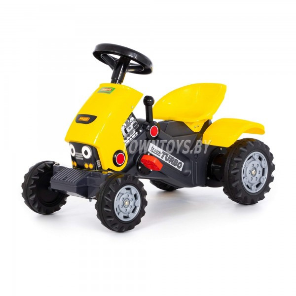 Детская игрушка каталка-трактор с педалями ""Turbo-2" (жёлтая) арт. 89335 ПОЛЕСЬЕ - фото 1 - id-p154675617