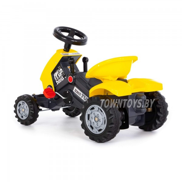 Детская игрушка каталка-трактор с педалями ""Turbo-2" (жёлтая) арт. 89335 ПОЛЕСЬЕ - фото 3 - id-p154675617