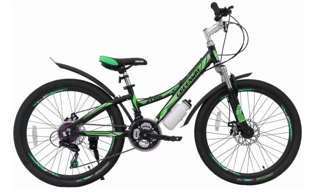 Велосипед для подростков Greenway 4930M (Черно-зеленый)