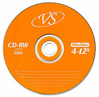 Диск CD-RW 700Mb 4x-12х VS в конверте