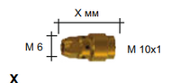 Вставка (5 шт.) латунь M6 24 мм № 142.0241.5 для ABIMIG W 340