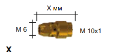 Вставка (5 шт.) латунь M6 26 мм № 142.0242.5 для ABIMIG W 340