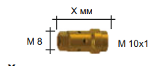 Вставка (5 шт.) латунь M8 26 мм № 142.0252.5 для ABIMIG W 440 - фото 1 - id-p154692865