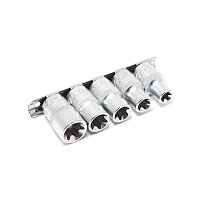 1/2" набор головок Е-профиль 5пр. (E12,E14,E16,E18,E20) на планке Forsage F-4053