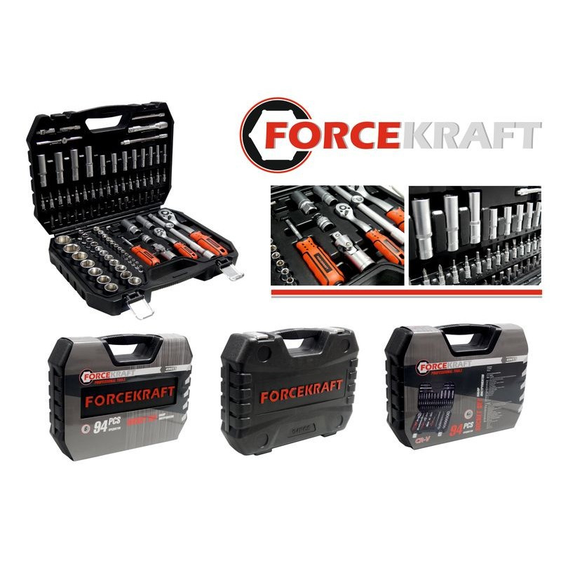 Набор инструментов 94 предмета 1/2" 1/4" FORCEKRAFT FK-4941-5