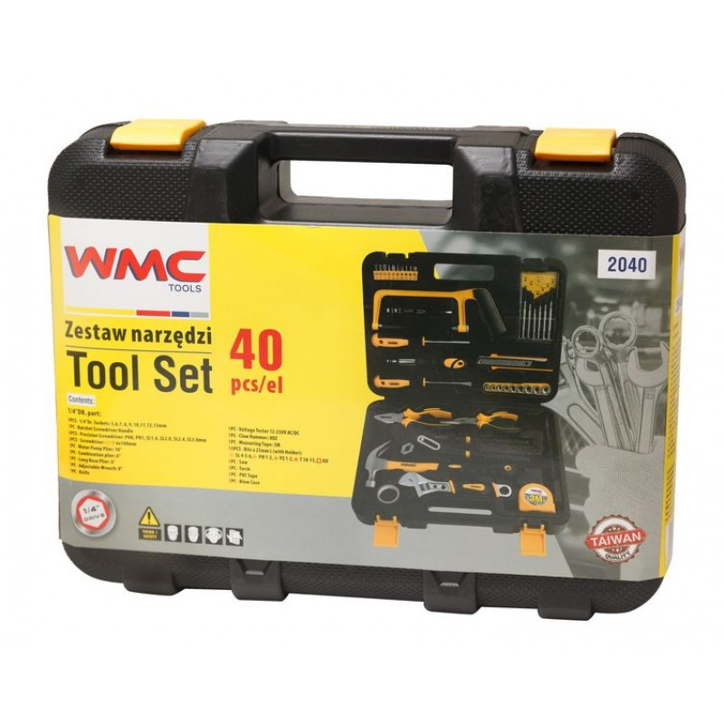 Набор инструментов 40 предметов 1/4" WMC TOOLS 2040 - фото 2 - id-p154741702