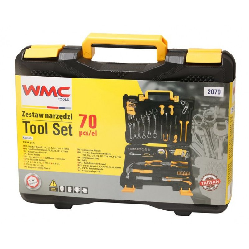 Набор инструментов 70 предметов 1/4" WMC TOOLS 2070 - фото 2 - id-p154741703
