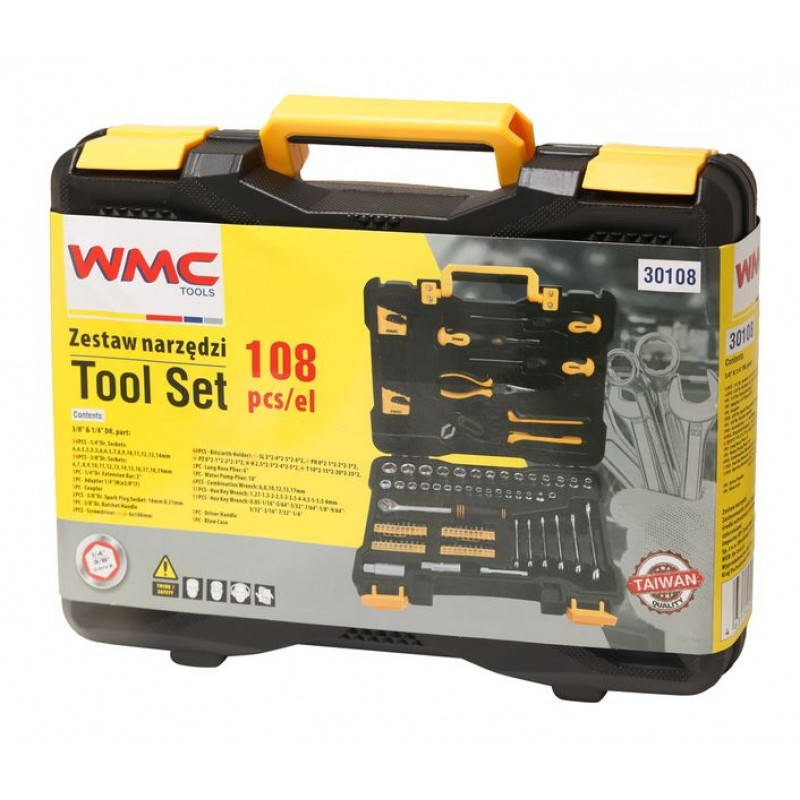 Набор инструментов 108 предметов 1/4" 3/8" WMC TOOLS 30108 - фото 2 - id-p154741711