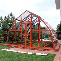 Теплица стеклянная КИПАРИС ширина 4 м. Длина от 2.45 м до 10.45 м
