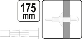 Пистолет для установки дюбелей "Молли" 175мм "Yato" YT-51452, фото 3