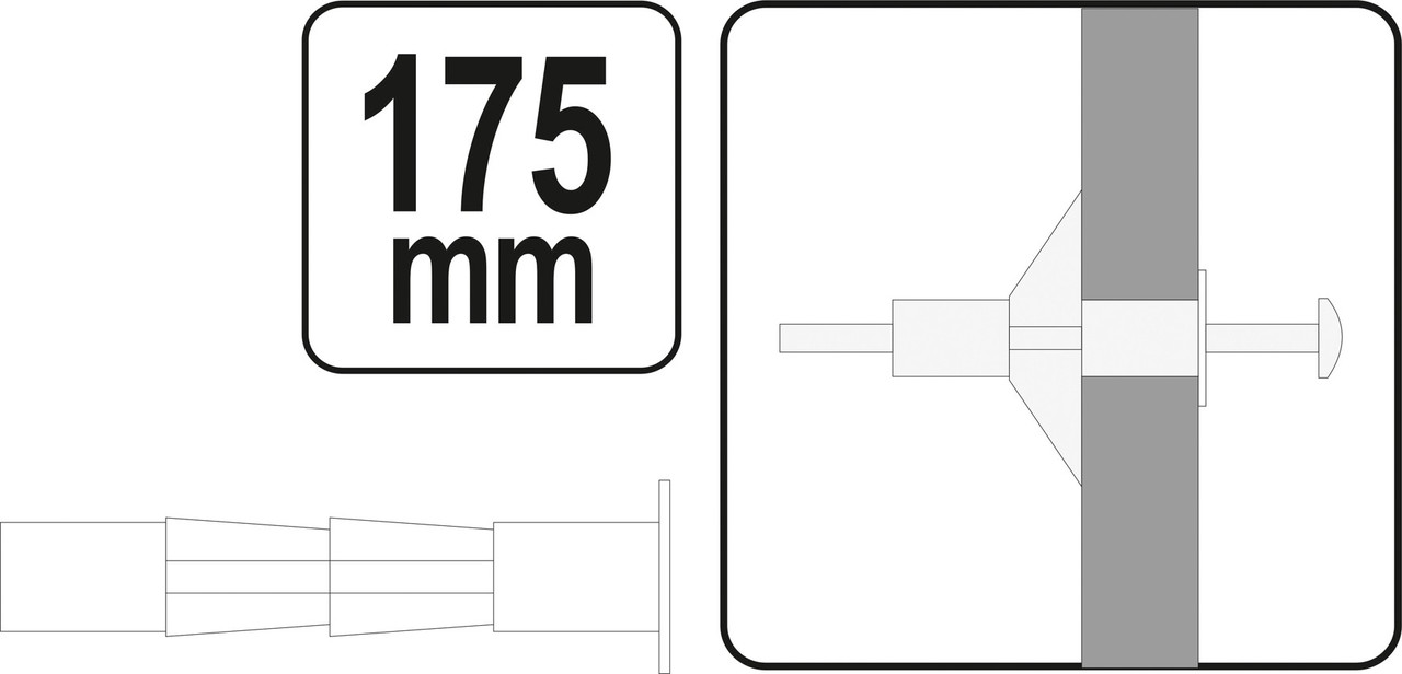 Пистолет для установки дюбелей "Молли" 175мм "Yato" YT-51452 - фото 4 - id-p154744967