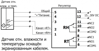 Регулятор влажности и температуры RHT-24V-2A-U01-2R - фото 3 - id-p154745171