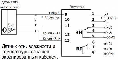 Регулятор влажности и температуры RHT-D-24V-2A-U03-2R - фото 4 - id-p154745316