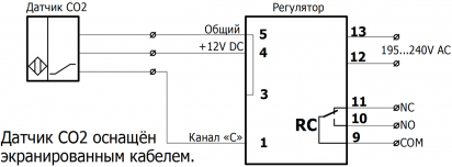 Регулятор углекислого газа (CO2) RCO2-1A-I420-1R-2K - фото 3 - id-p154748973
