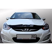 Дефлектор капота темный HYUNDAI SOLARIS 2010-2014 (короткий), NLD.SHYSOL1012S