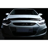 Дефлектор капота темный HYUNDAI SOLARIS 2010-2014, NLD.SHYSOL1012