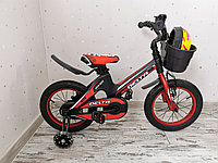 Детский облегченный велосипед Delta Prestige S 14'' + шлем (чёрно-красный)