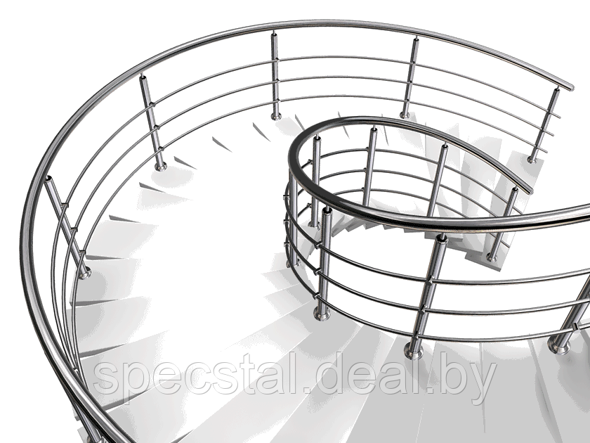 Лестница винтовая Н-ЛВ-3, металлическая с деревянными ступенями. - фото 5 - id-p14049387
