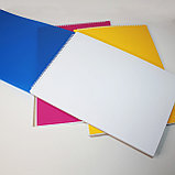 Скетчбук А3 60 листов на гребне (розовый, жёлтый, синий), фото 4