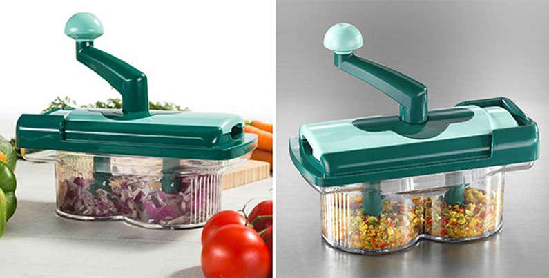 Овощерезка механическая Nicer Dicer Fusion Twist (2 острых ножа с тройным лезвием). - фото 3 - id-p154850899