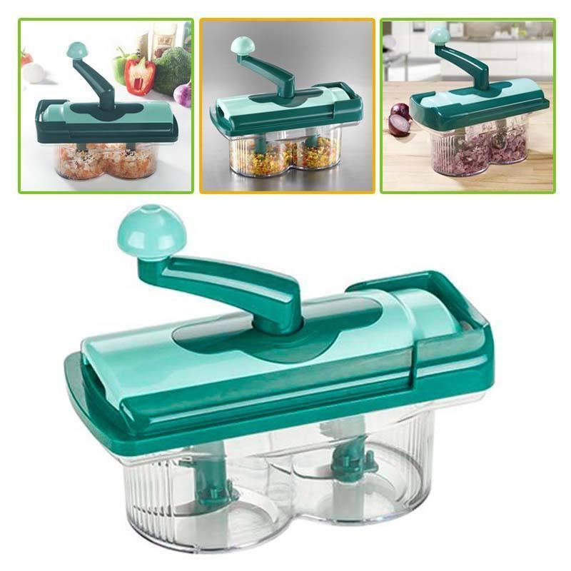 Овощерезка механическая Nicer Dicer Fusion Twist (2 острых ножа с тройным лезвием). - фото 4 - id-p154850899