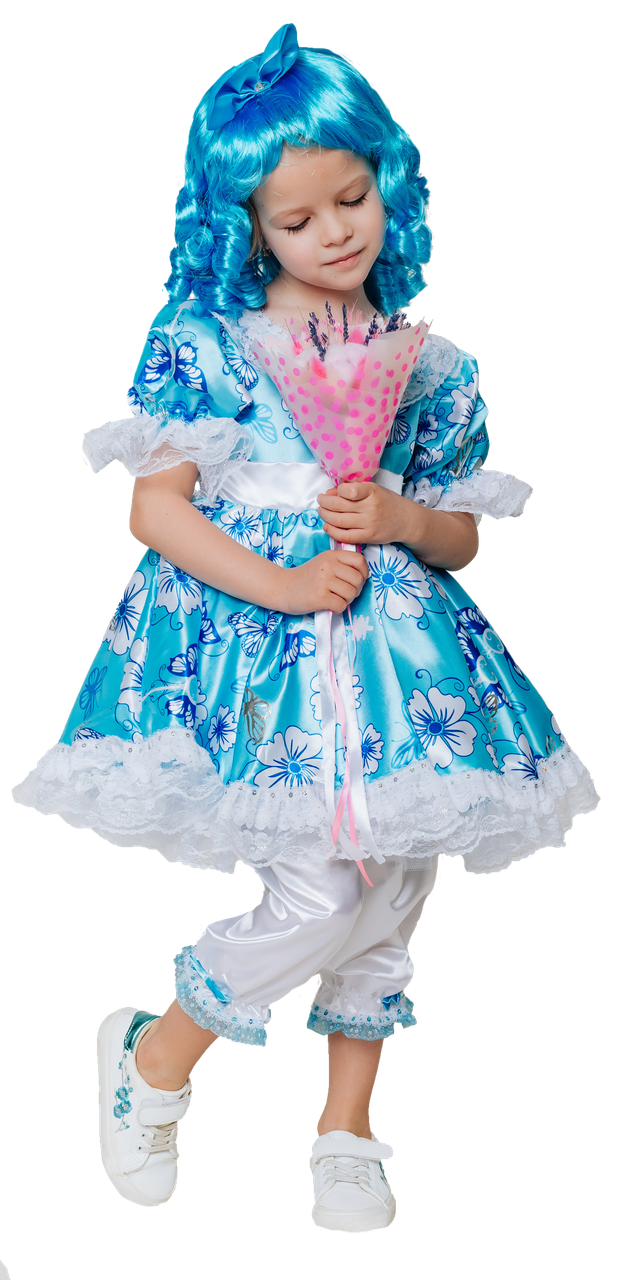 Детский карнавальный костюм для девочки Мальвина Пуговка 2091 к-20 - фото 1 - id-p154860224