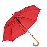 Зонт-трость бордовый с деревянной ручкой для нанесения логотипа, фото 8