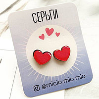 Серьги , сердца