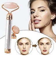 Вибромассажер роликовый для лица розовый нефрит Finishing Touch Flawless Contour