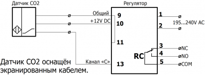 Регулятор углекислого газа (CO2) RCO2-D-1A-I420-1R-2K - фото 4 - id-p154889511
