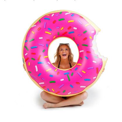 Надувной круг Пончик розовый 120 см - фото 5 - id-p154890107