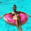 Надувной круг  Пончик розовый 90 см, фото 2