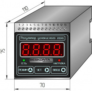 Регулятор углекислого газа (CO2) RCO2-D-1A-I420-1R-20K - фото 2 - id-p154890145