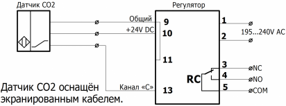 Регулятор CO2 с датчиком air-BASC-96V114-2KC - фото 4 - id-p154890296