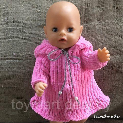 Одежда для куклы Baby Born - пальто Krispy Handmade розовое - фото 3 - id-p93736333