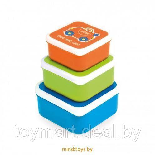 Ланч бокс 3 в 1, голубой, оранжевый, зеленый Trunki 0299-GB01