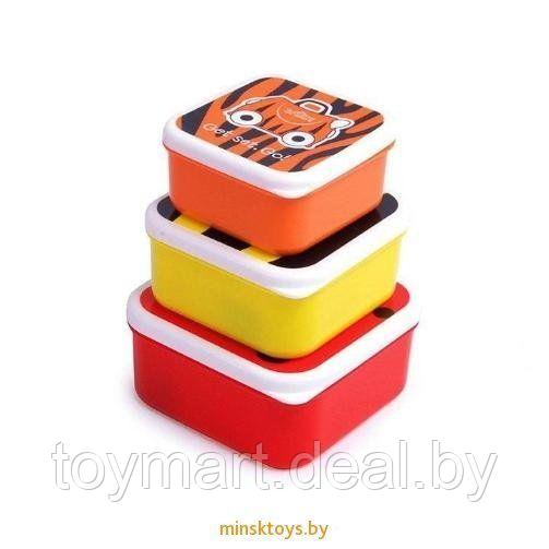 Ланч бокс 3 в 1, красный, оранжевый, желтый Trunki 0301-GB01