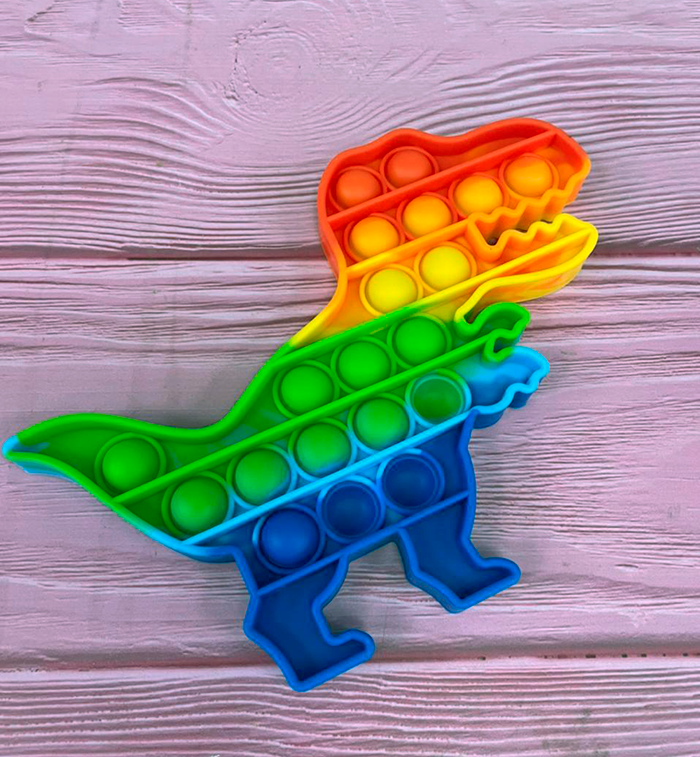 Поп ит (Pop it) разноцветный Динозавр - фото 2 - id-p154920458