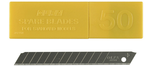 Лезвие OLFA сегментированные, 9х80х0,38 мм,13 сегментов,50 шт