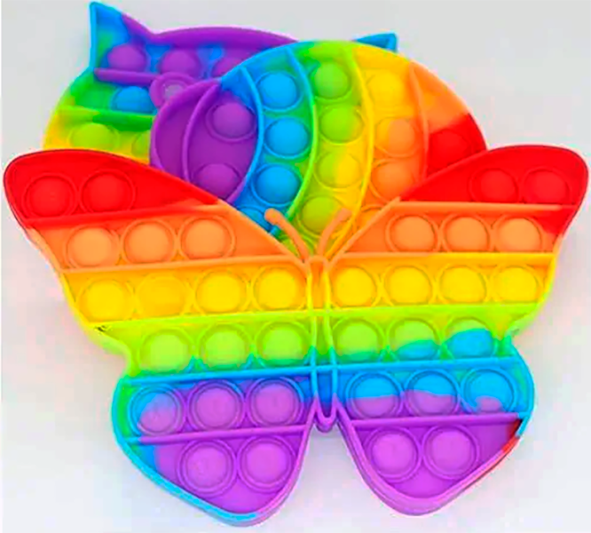 Поп ит (Pop it) разноцветный Бабочка - фото 3 - id-p154921748