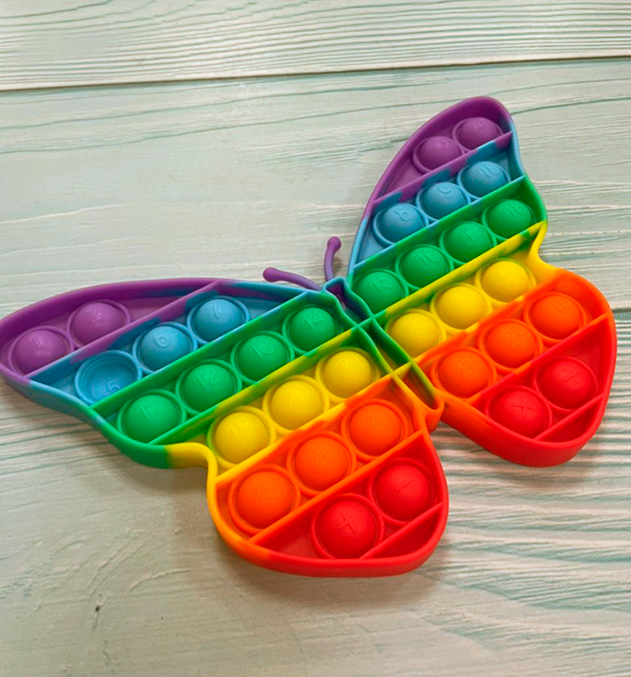 Поп ит (Pop it) разноцветный Бабочка - фото 4 - id-p154921748