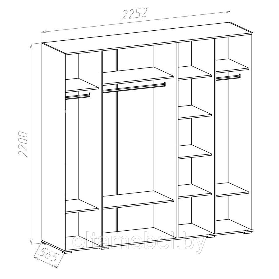 Спальня "Вена-5" шкаф 5-ти ств. сп.место180*200 см - фото 4 - id-p154921858