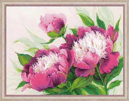 100/039 «Розовые пионы», RIOLIS PREMIUM, фото 2